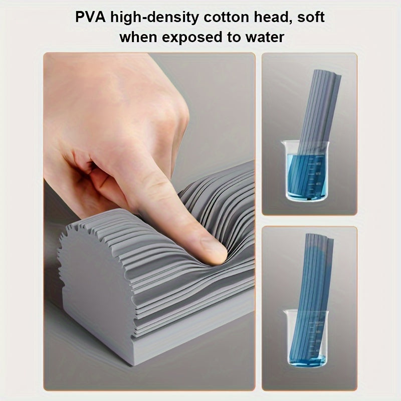 Sponge Mop Super Absorbent with 2 Mop Heads