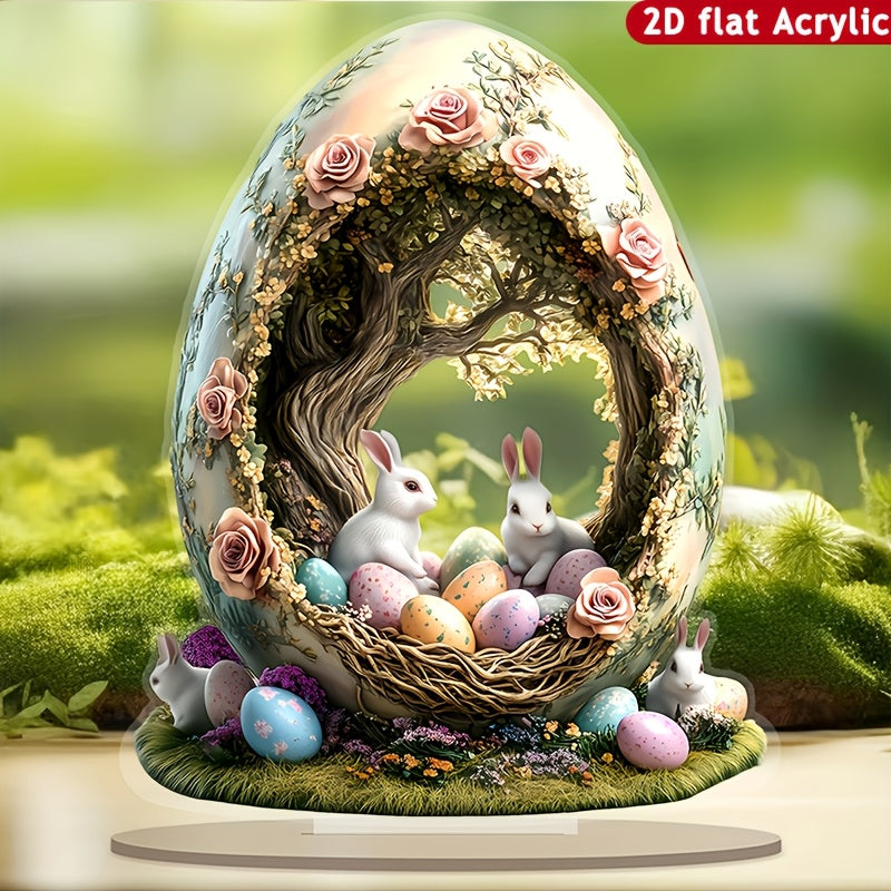 Bohemian Rabbit Acrylic Tabletop Decor for Home & Office