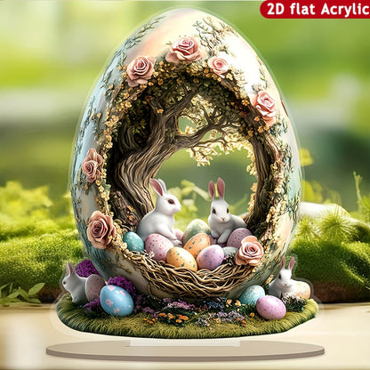 Bohemian Rabbit Acrylic Tabletop Decor for Home & Office