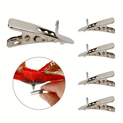 30PCS Mini Metal Clips for Christmas - Festive Ornament Fixing Clips