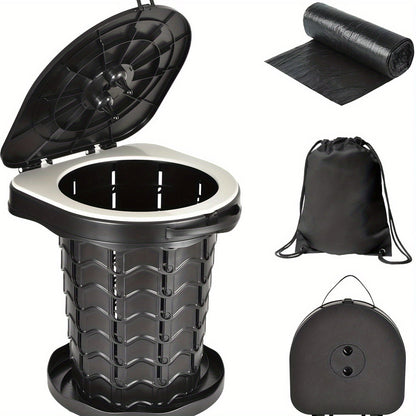 Adjustable Portable Camping Toilet with Storage Bag