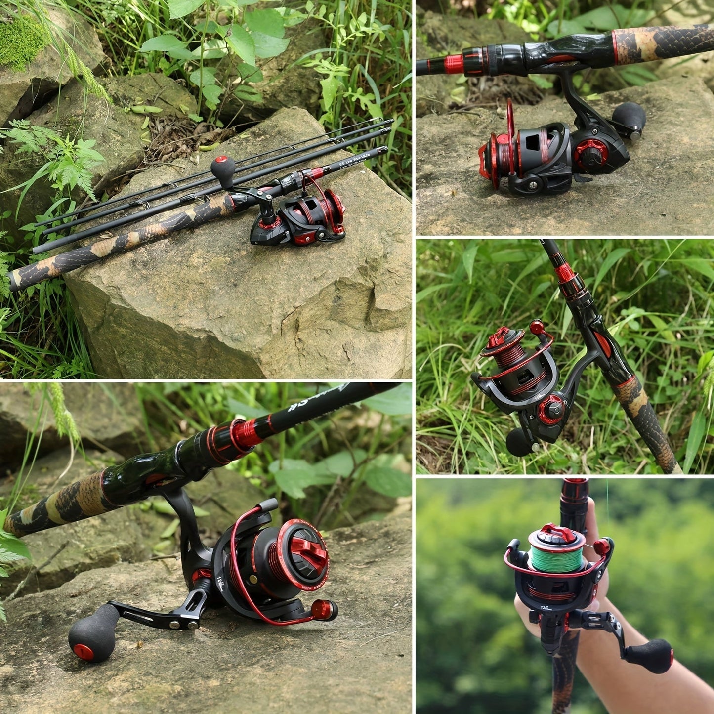 Fishing Rod Reel Combo Carbon Fiber