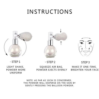 Sparkle Glitter Body Powder - Highlighter Spray Shimmer for Face and Body Makeup