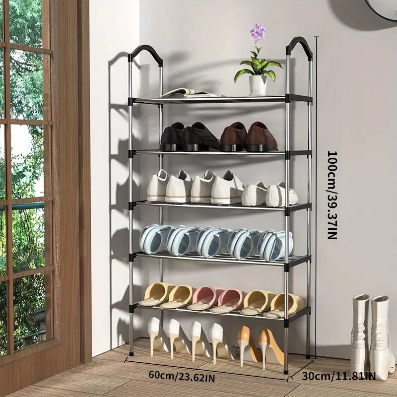 Organize your shoe collection with this multi-layer shoe rack