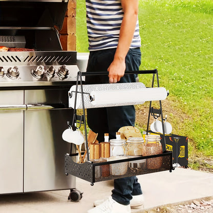 Grill Caddy with Hooks & Towel Holders