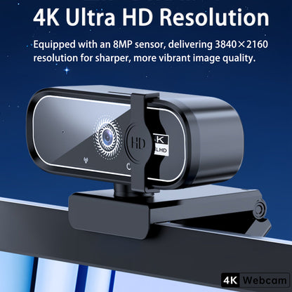 Webcam with Auto-Focus & Privacy (4K Ultra HD USB)
