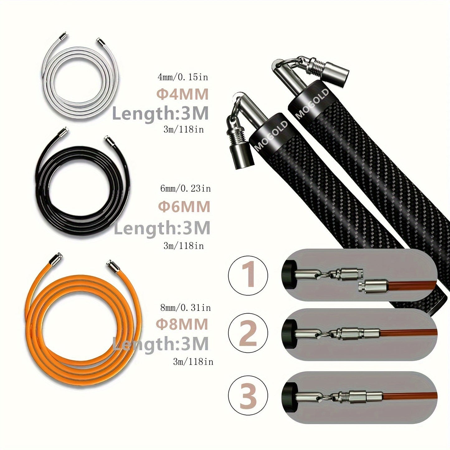 Heavy-Duty Steel Skipping Rope for Fitness Training