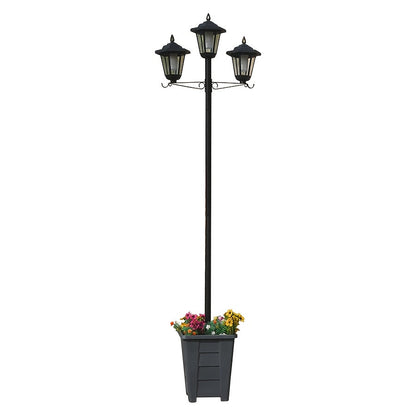 Solar Garden Triple Head Pathway Light