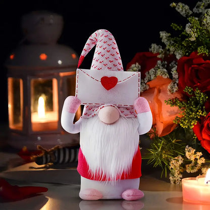 Valentine's Day Gnome Plush Doll Decorations - Set of 2