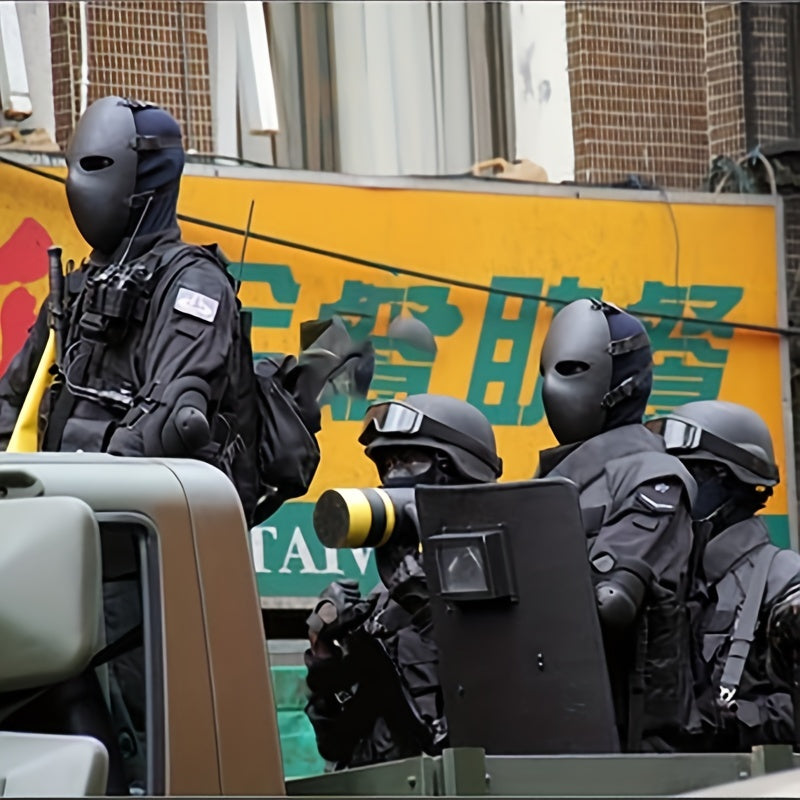 Full Face Tactical Skull Mask - (Black, Iron)