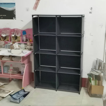 Bookshelf Durable Metal & Plastic (8-Tier)