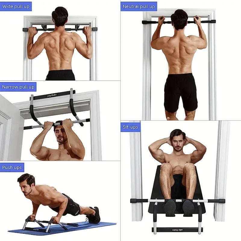 Multifunctional Pull-Up Bar Door Rack: Stainless Steel Upper Body Trainer