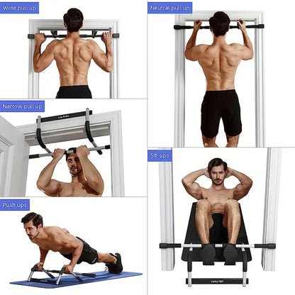 Multifunctional Pull-Up Bar Door Rack: Stainless Steel Upper Body Trainer