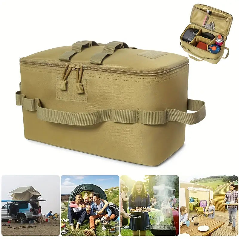 Khaki Multifunctional Outdoor Gas Tank Storage Bag