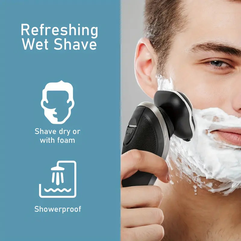 Advanced Electric Shaver for Men with Clean Charge Station