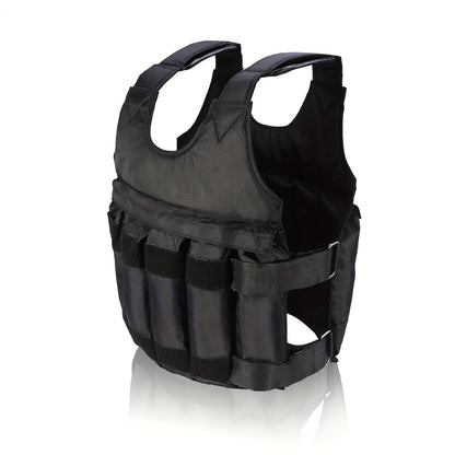 50KG Adjustable Weighted Vest for Strength Training & Fitness(Black)