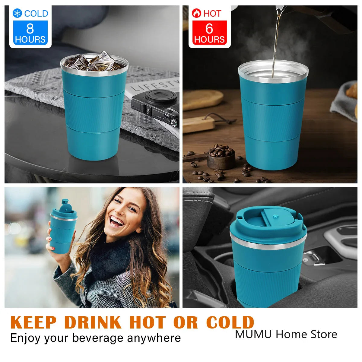 Insulated Travel Coffee Stainless Steel Mug