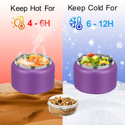 Thermal Jar Insulated Lunch Container Set (2-in-1)