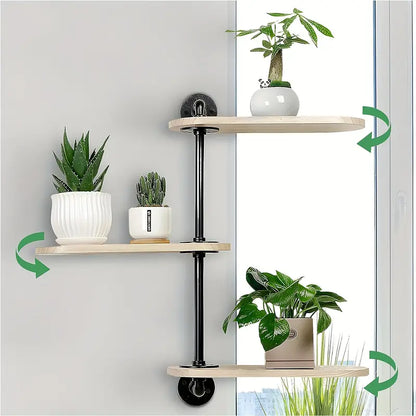 Rustic Industrial Pipe Storage Shelf with Wood Planks - 3 Tier