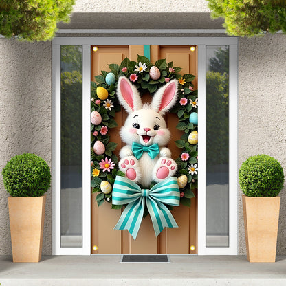 Easter Bunny Wreath Door Banner