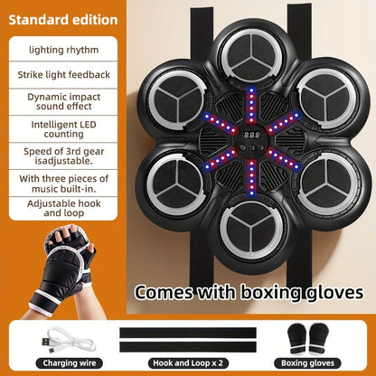 6-Key Music Boxing Wall Target for Home Training