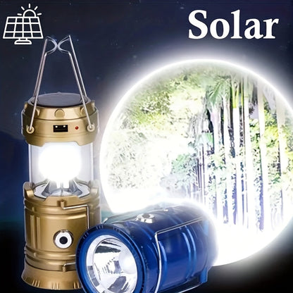 Multi-Functional Solar Handheld Camping Light LED Flashlight