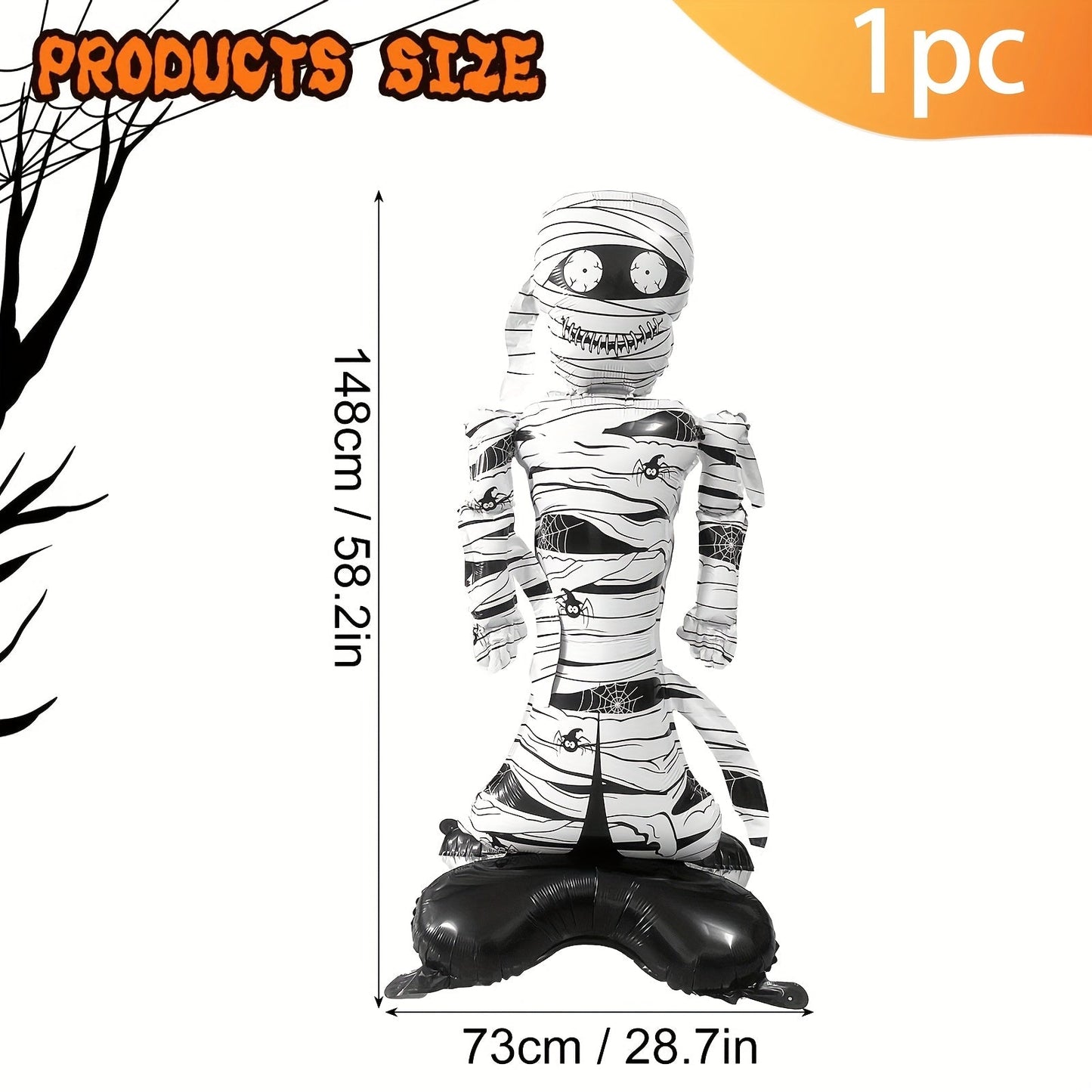 Mummy Standing Balloon Halloween Decoration