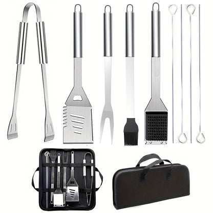 BBQ Grilling Stainless Steel Accessories Set (10pcs)