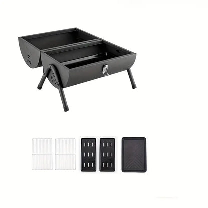 Portable Mini BBQ Grill - Foldable Outdoor Barbecue Stove