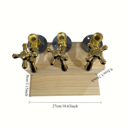 Three-Way Whiskey Decanter Tap Dispenser with Handle