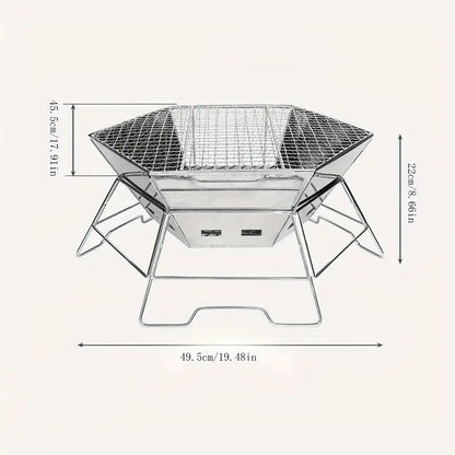 Hexagonal Stainless Steel Wood Stove