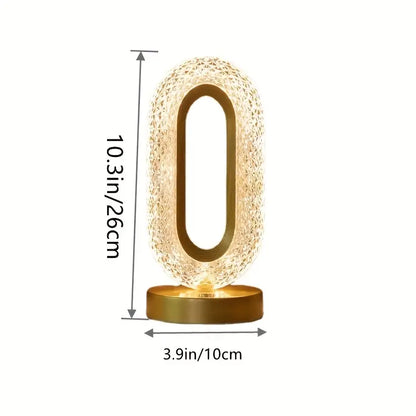 Modern Crystal Table Lamp with Color-Changing LED Lights