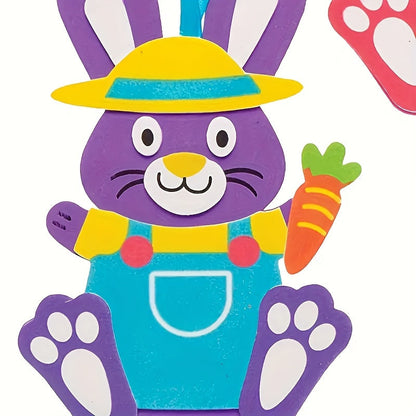 10pcs Easter Bunny DIY Craft Kit Foam Decals