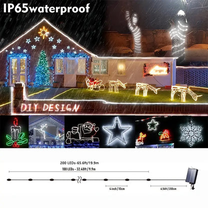 Twinkle Wonderland: Outdoor Christmas Solar Rope Lights