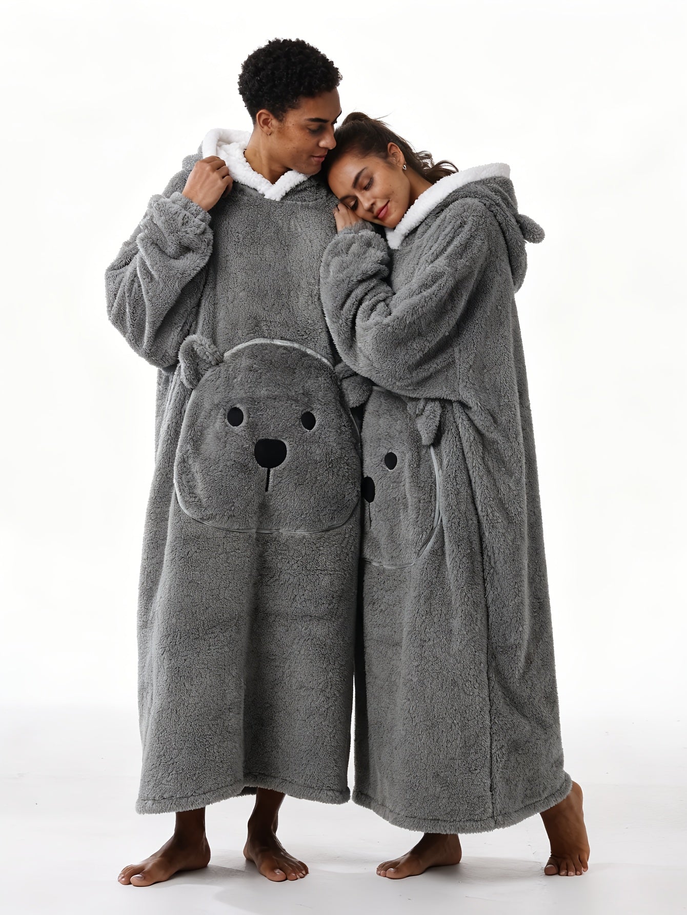 Oversized Christmas Bear Blanket Hoodie