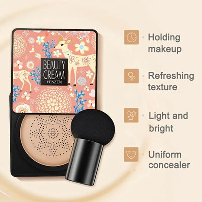 Mushroom Head Cushion BB Foundation for Flawless Coverage and Lasting Moisture