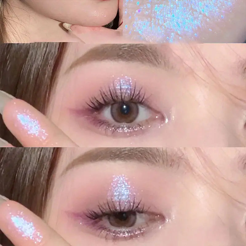6 Color Liquid Eyeshadow with Highlight Sequins - Sparkling, Waterproof, and Long-Lasting Makeup