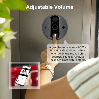 WiFi Smart Peephole Camera Doorbell