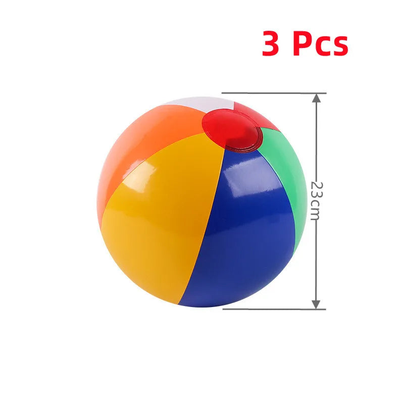 Colorful Inflatable Beach Balls (3 Pcs Set)