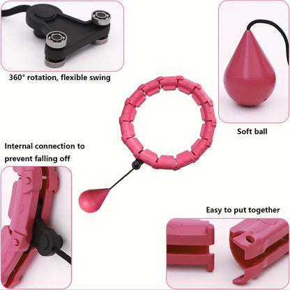 Adjustable Weighted Fitness Hoops for Effective Abdomen Workout