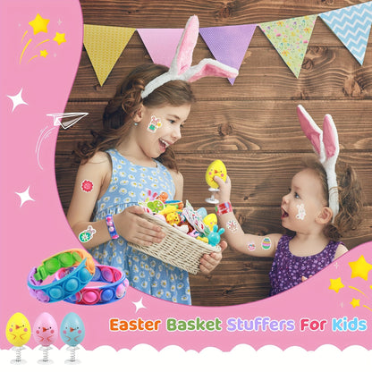 120pcs Easter Basket Filler Set with Colorful Eggs
