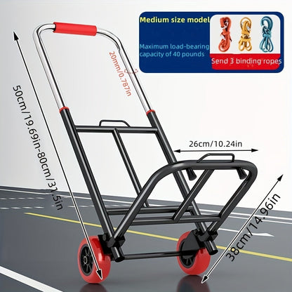 Foldable Hand Truck Cart with Adjustable Height