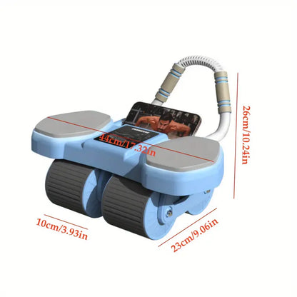 1pc Automatic Rebound Abdominal Roller - Portable 4-Wheel
