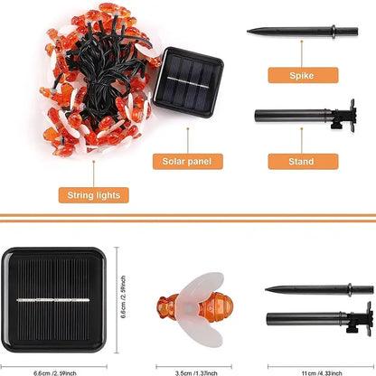 Buzzing with Holiday Magic: Christmas Honey Bee Fairy Lights