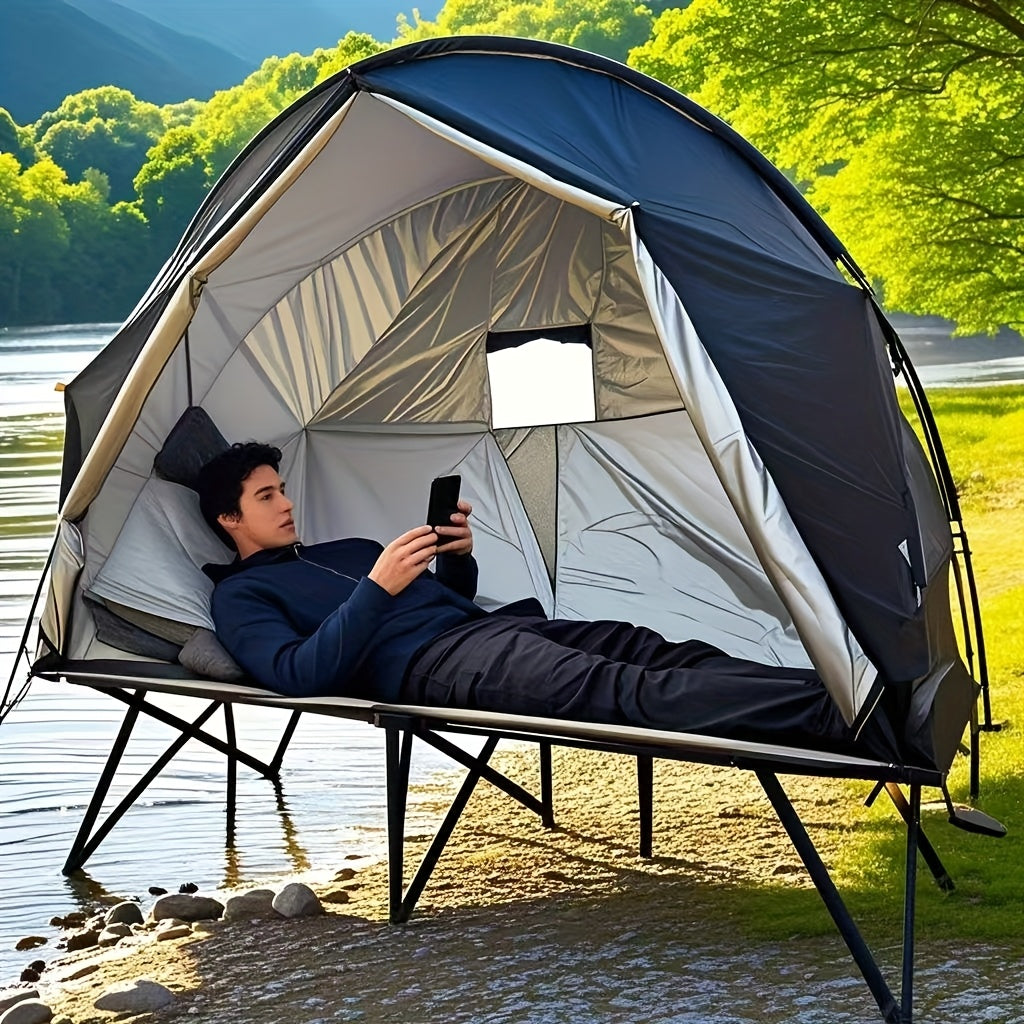 Military Off-Ground Single Tent Bed (2-in-1)