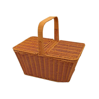 Handcrafted Rattan Picnic Basket for Outdoor Enthusiasts