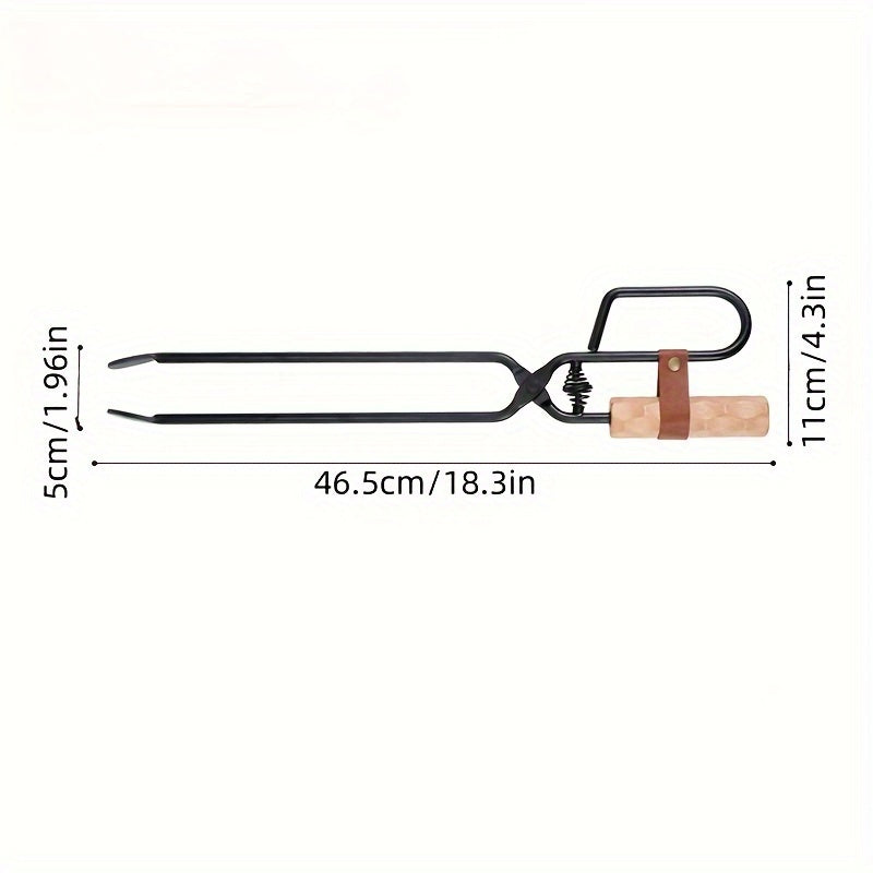 Extra-Long Heat-Resistant Charcoal Tongs for BBQ & Fire Pit