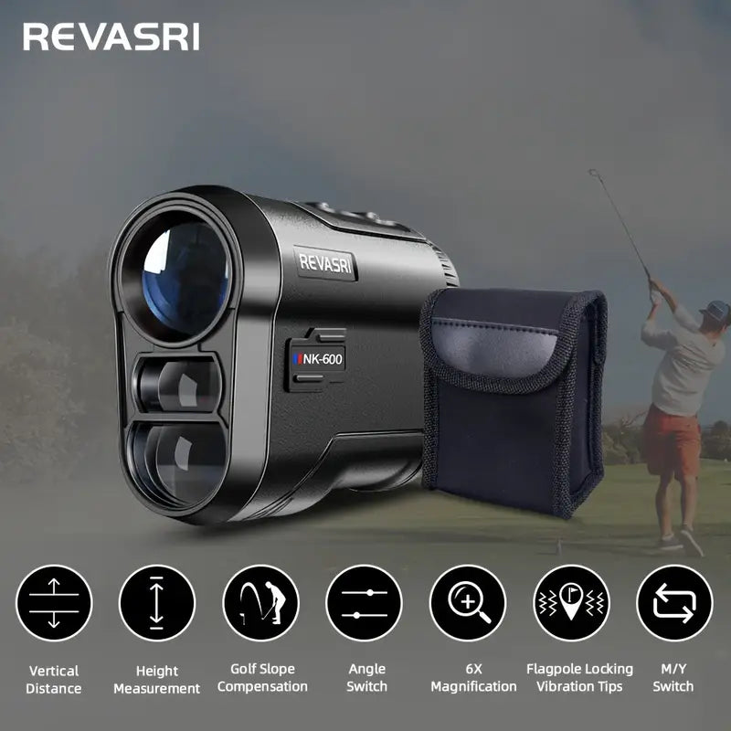 Golf Hunting Laser Rangefinder with Slope Compensation - Black
