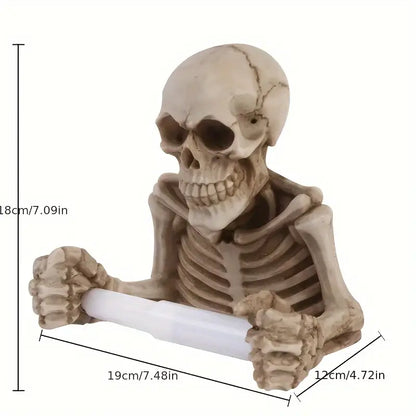 Skull Toilet Paper Holder - Retro Gothic Wall Mount
