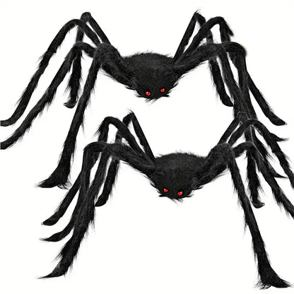 Double Trouble: Realistic Hairy Spider Duo for Halloween